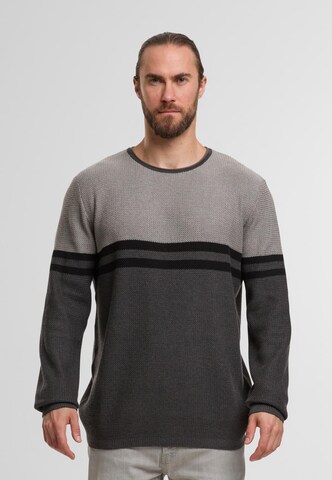 Pull-over 'Jaluf' INDICODE JEANS en gris : devant