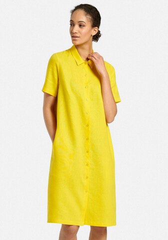 Peter Hahn Shirt Dress in Yellow: front