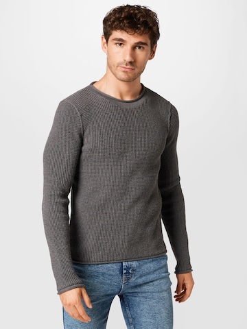 REPLAY Regularny krój Sweter w kolorze szary: przód