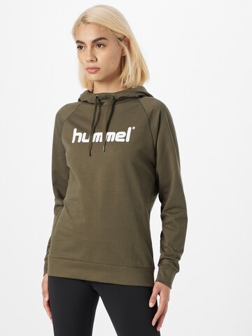 Hummel Sportief sweatshirt in Groen: voorkant