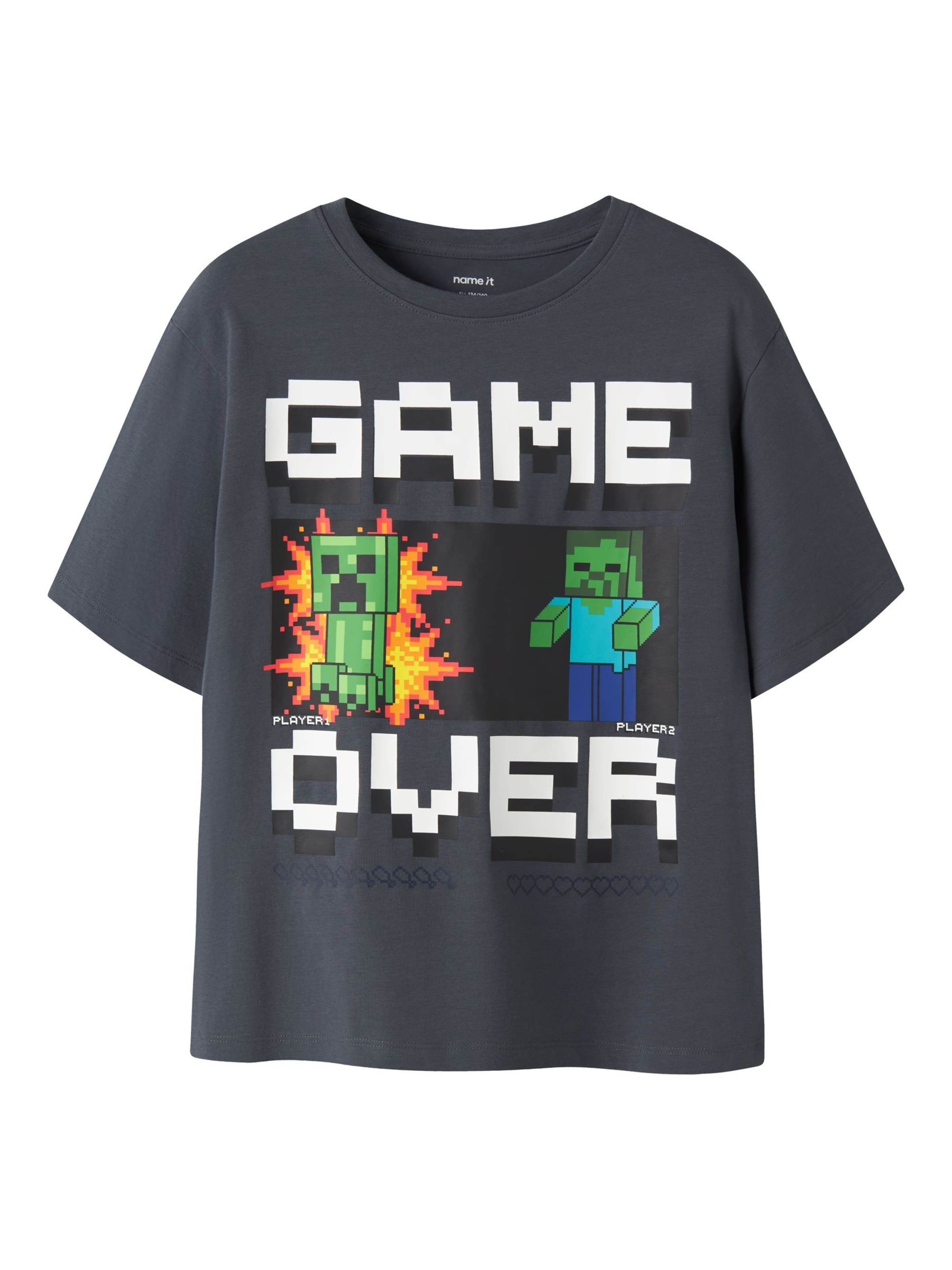 T-Shirt 'Minecraft' NAME IT en gris : devant