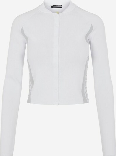 J.Lindeberg Sportstrickjacke 'Enya in grau / weiß, Produktansicht