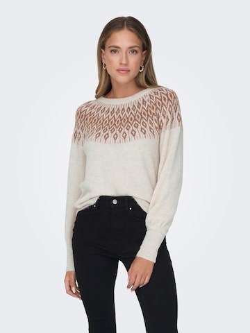 ONLY Sweater 'ALINA' in Beige: front