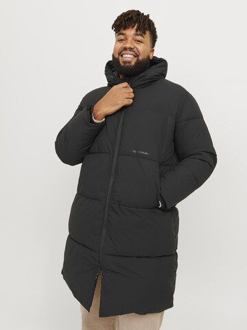 Jack & Jones Plus Vinterfrakke 'JORVesterbro' i sort