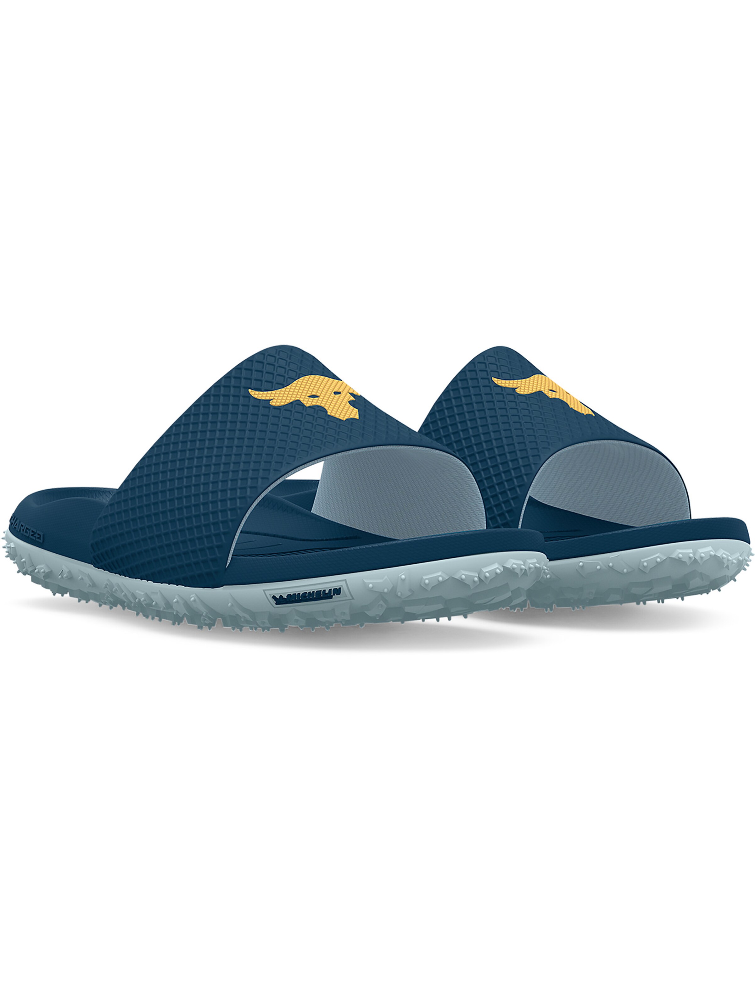 Männer Sportarten UNDER ARMOUR Pantolette ' Project Rock ' in Blau - SL61207 Männer Sportarten UNDER ARMOUR Pantolette ' Project Rock ' in Blau - SL61207