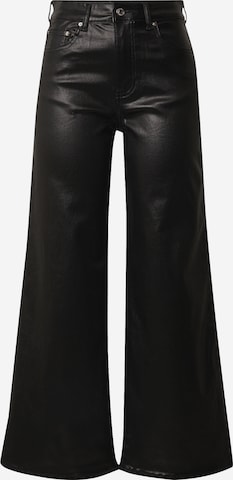 Gina Tricot Široke hlačnice Kavbojke | črna barva: sprednja stran