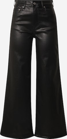 Gina Tricot Wide leg Jeans in Zwart: voorkant