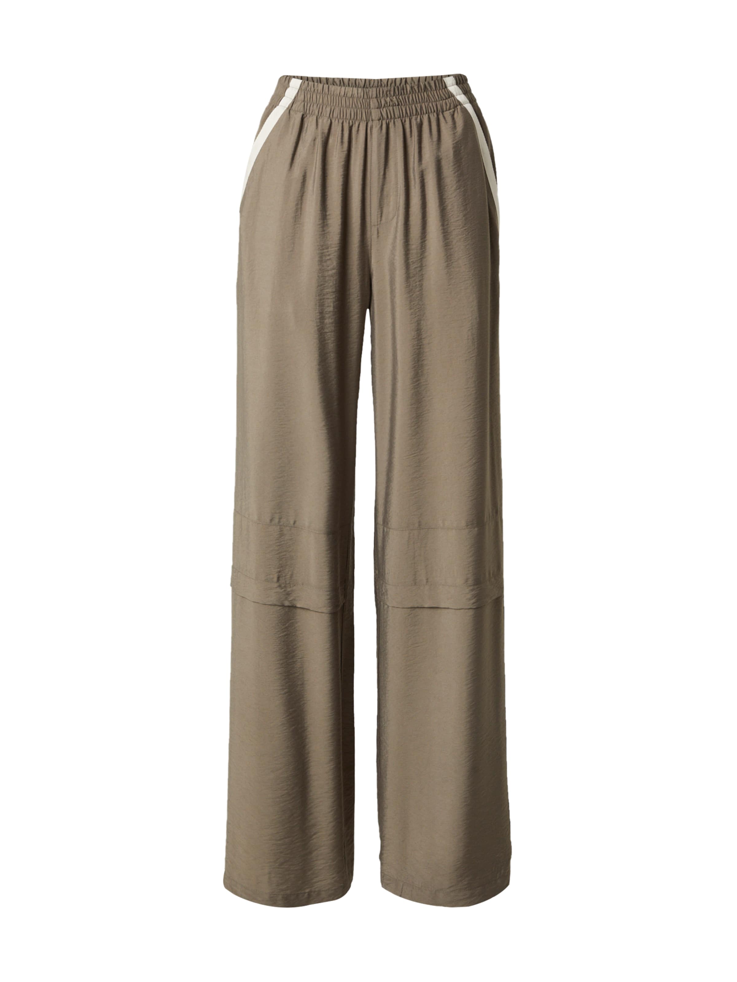 ABOUT YOU x Toni Garrn Wide leg Pants in Beige: front