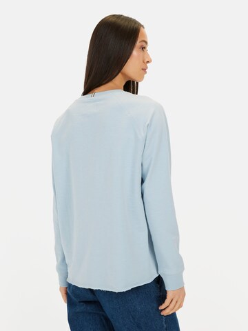 CAMEL ACTIVE Langarmshirt aus reiner Baumwolle in Blau