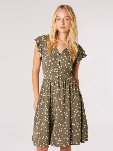 Apricot Ditsy Daisy Mini Dress ' ' in Grün: Vorderseite