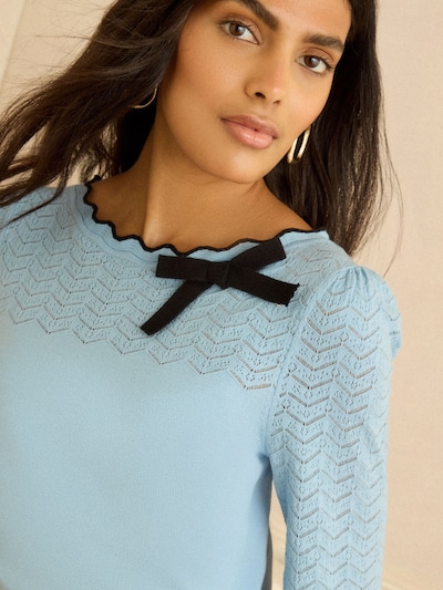 love & roses Pullover i lyseblå / sort, Produktvisning