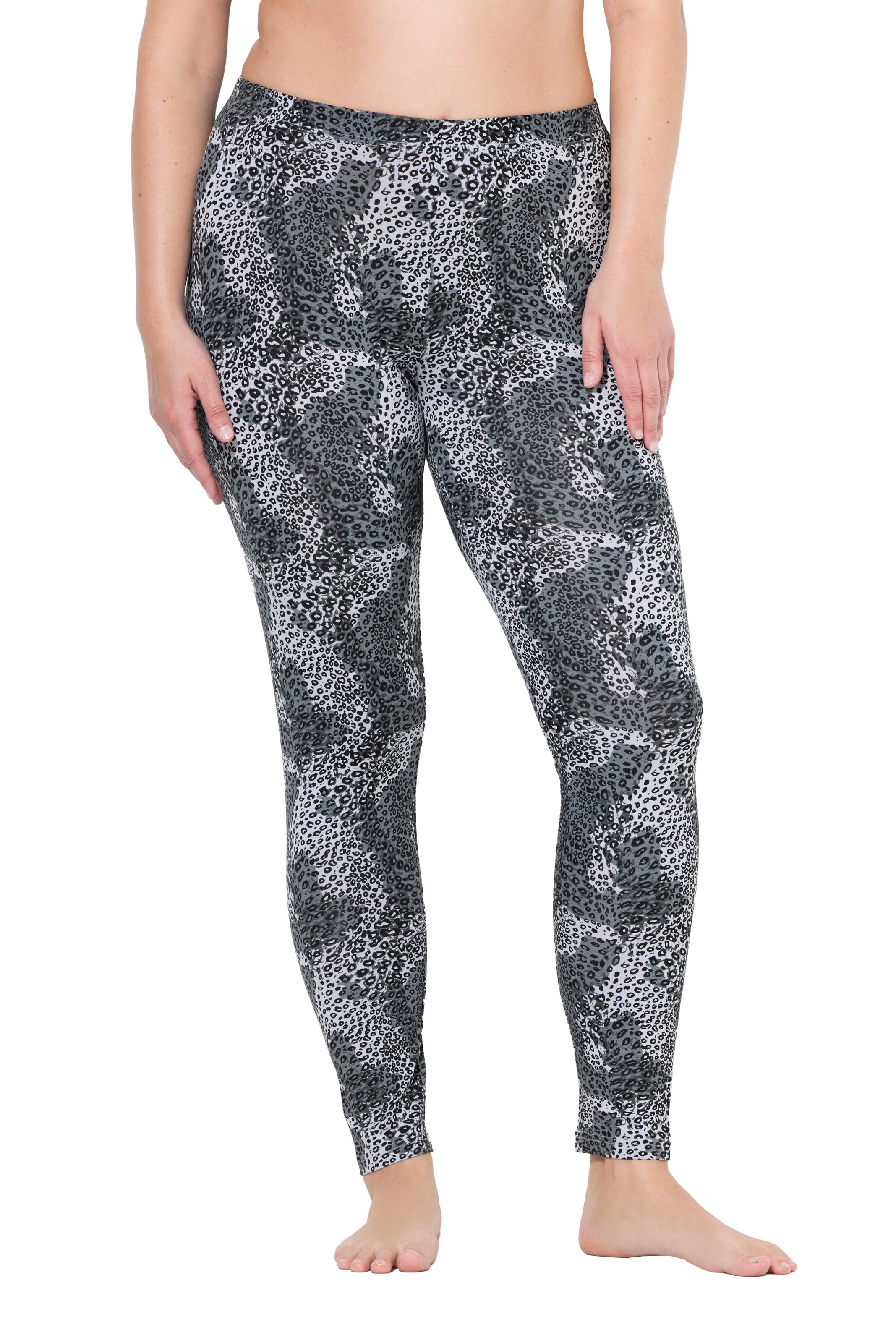 Ulla Popken Tapered Leggings in Grau: Vorderseite