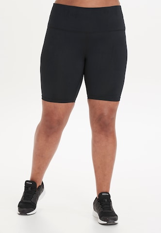 Q by Endurance Slimfit Leggings 'JALON' in Zwart: voorkant