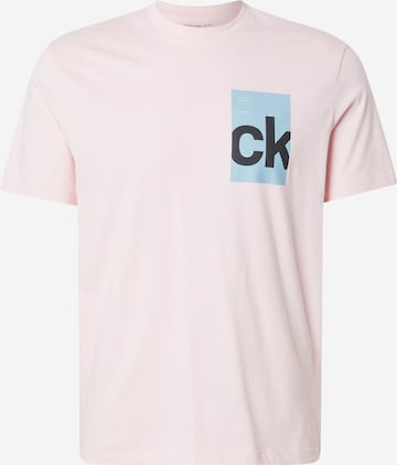 Calvin Klein Jeans - Camiseta en rosa: frente
