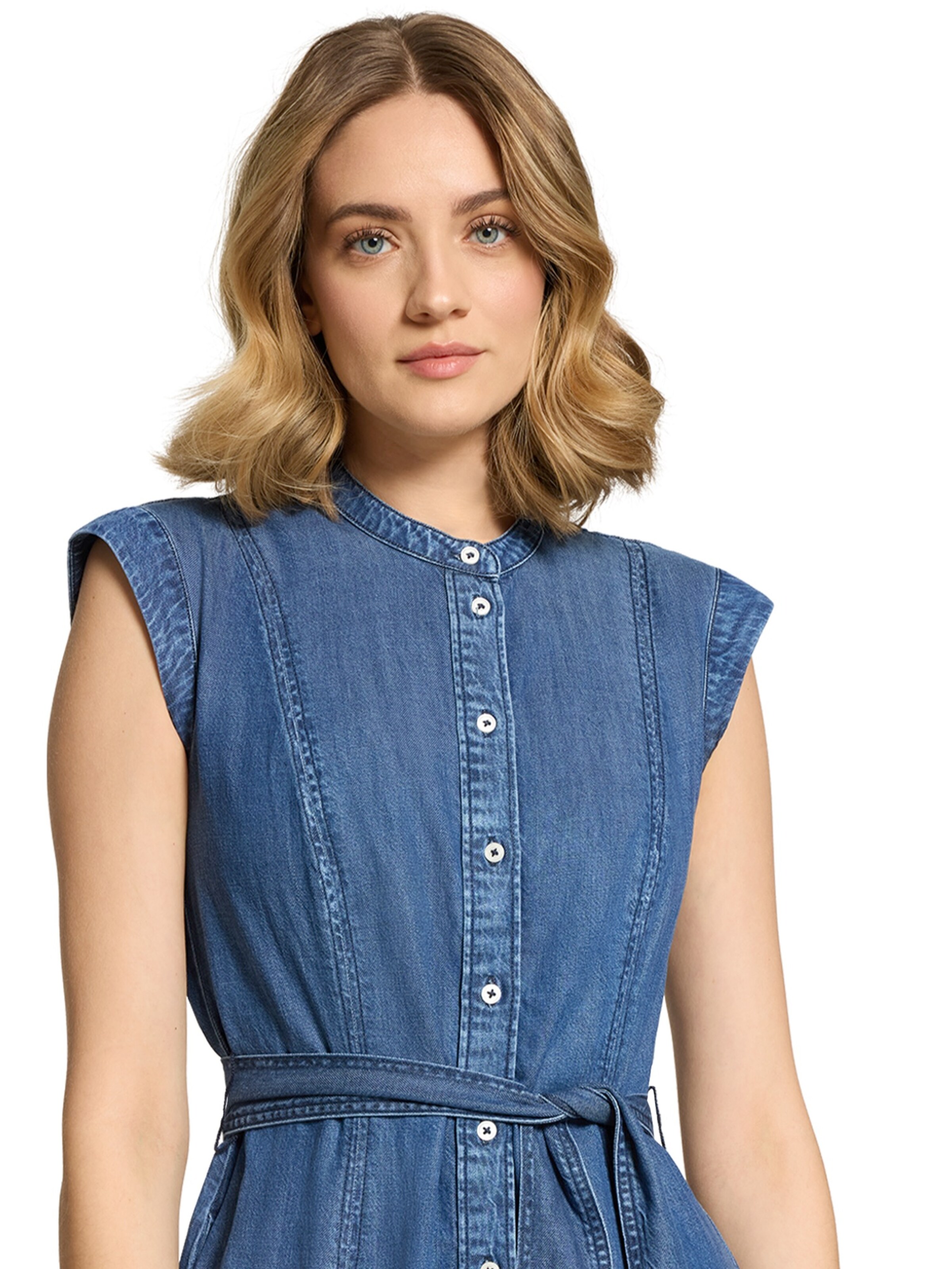 Cartoon Shirt Dress in Blue