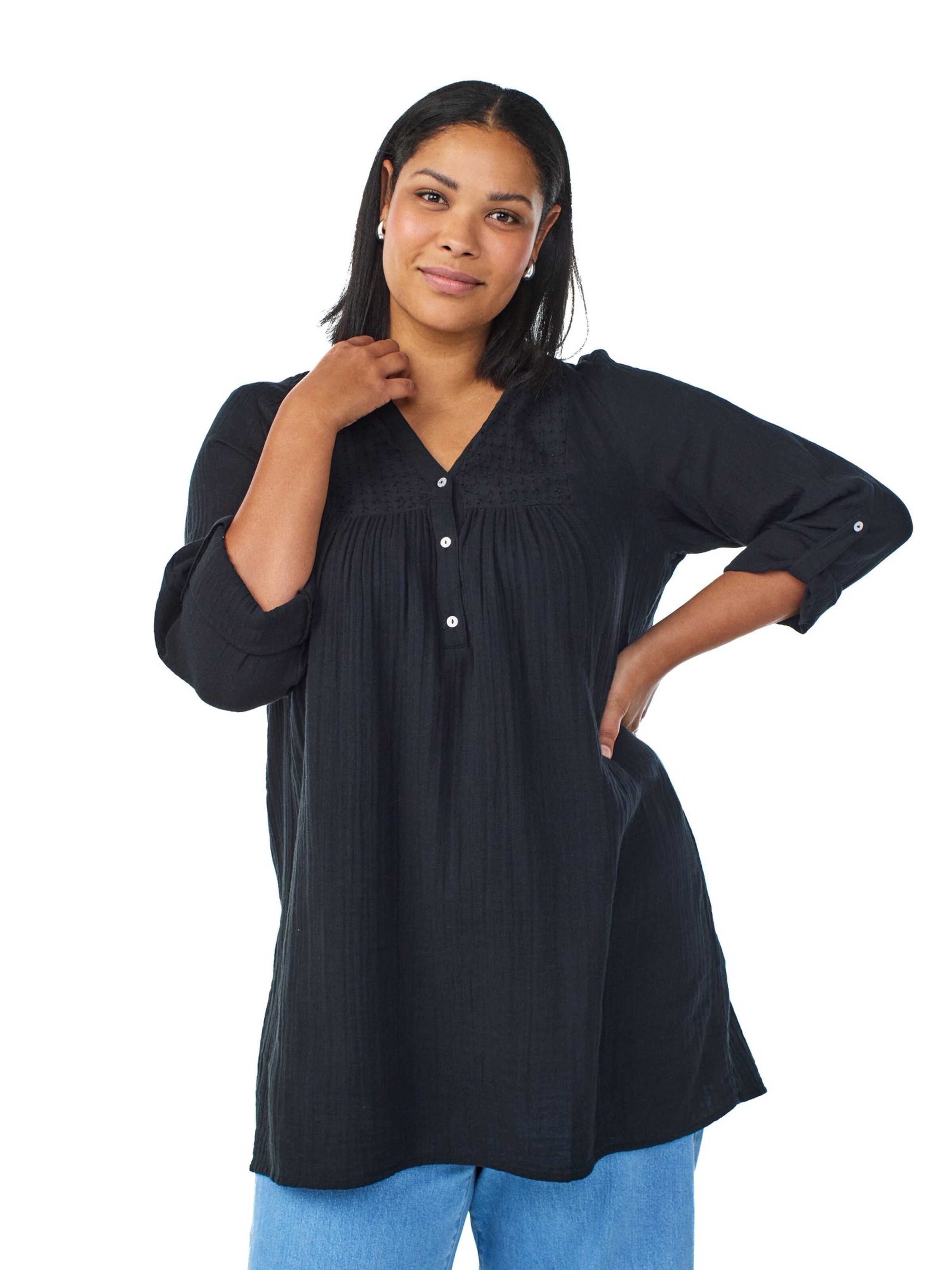 Zizzi Tunika 'Cavivu' – černá: přední strana