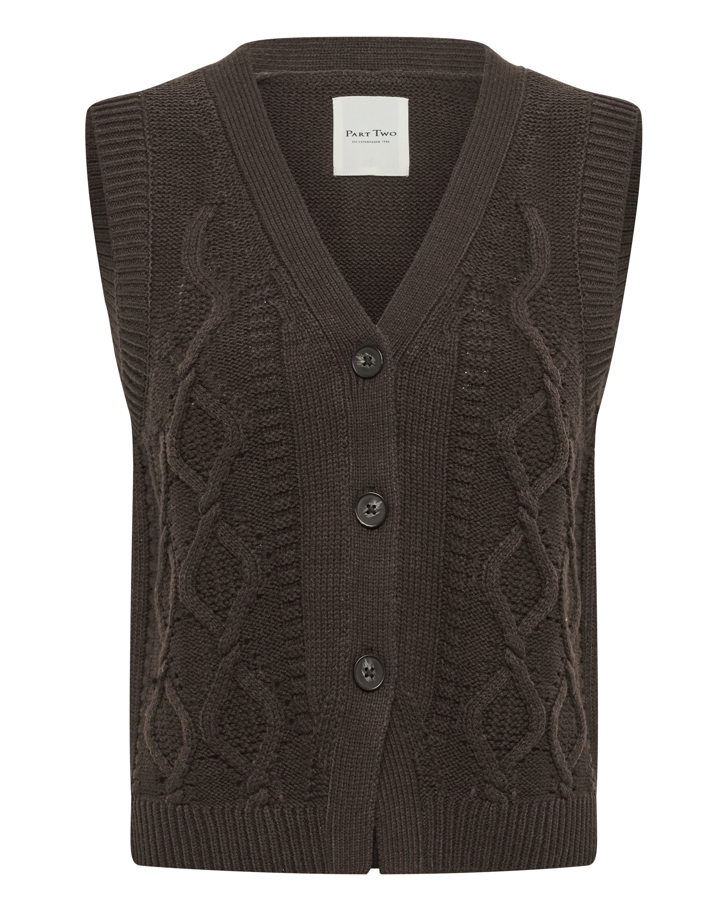 Gilet Part Two en marron : devant