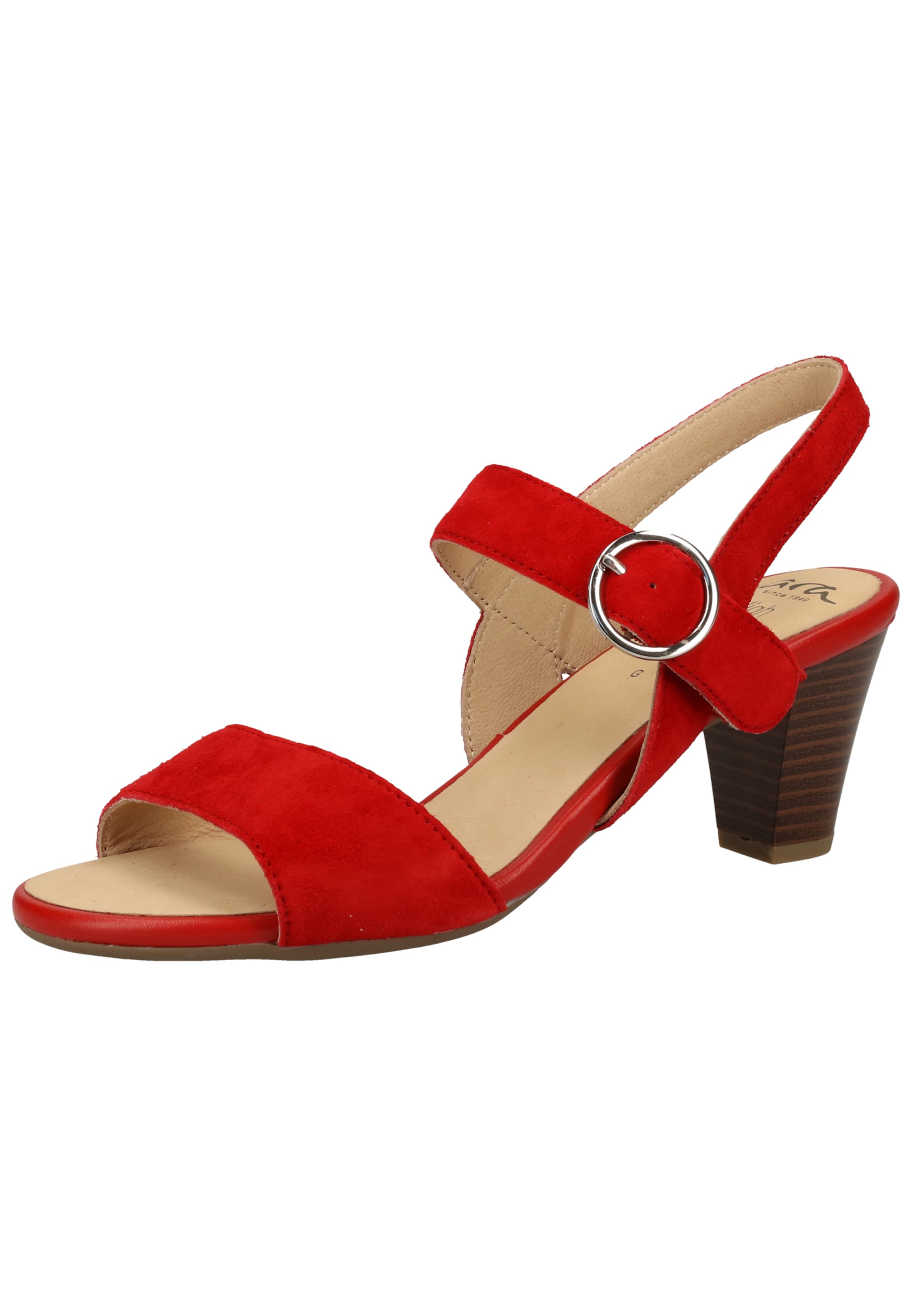 ARA Sandalen met riem in Rood: voorkant