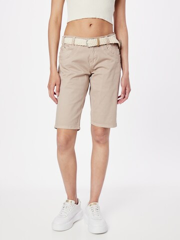 Stitch and Soul Regular Pants in Beige: front