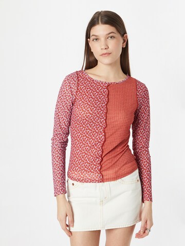 LEVI'S ® Majica 'Pieced Secondskin' | rdeča barva: sprednja stran