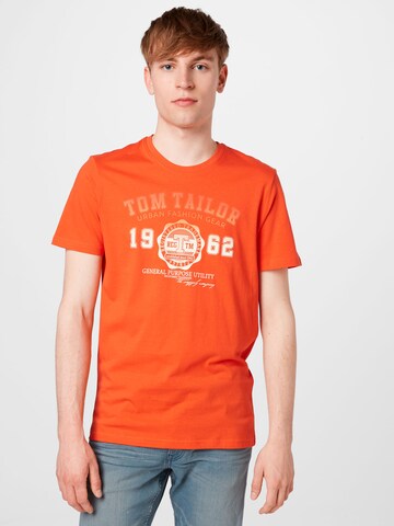 T-Shirt TOM TAILOR en rouge : devant