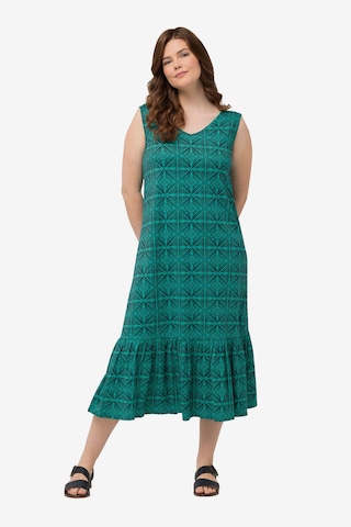 Ulla Popken Summer Dress in Green: front