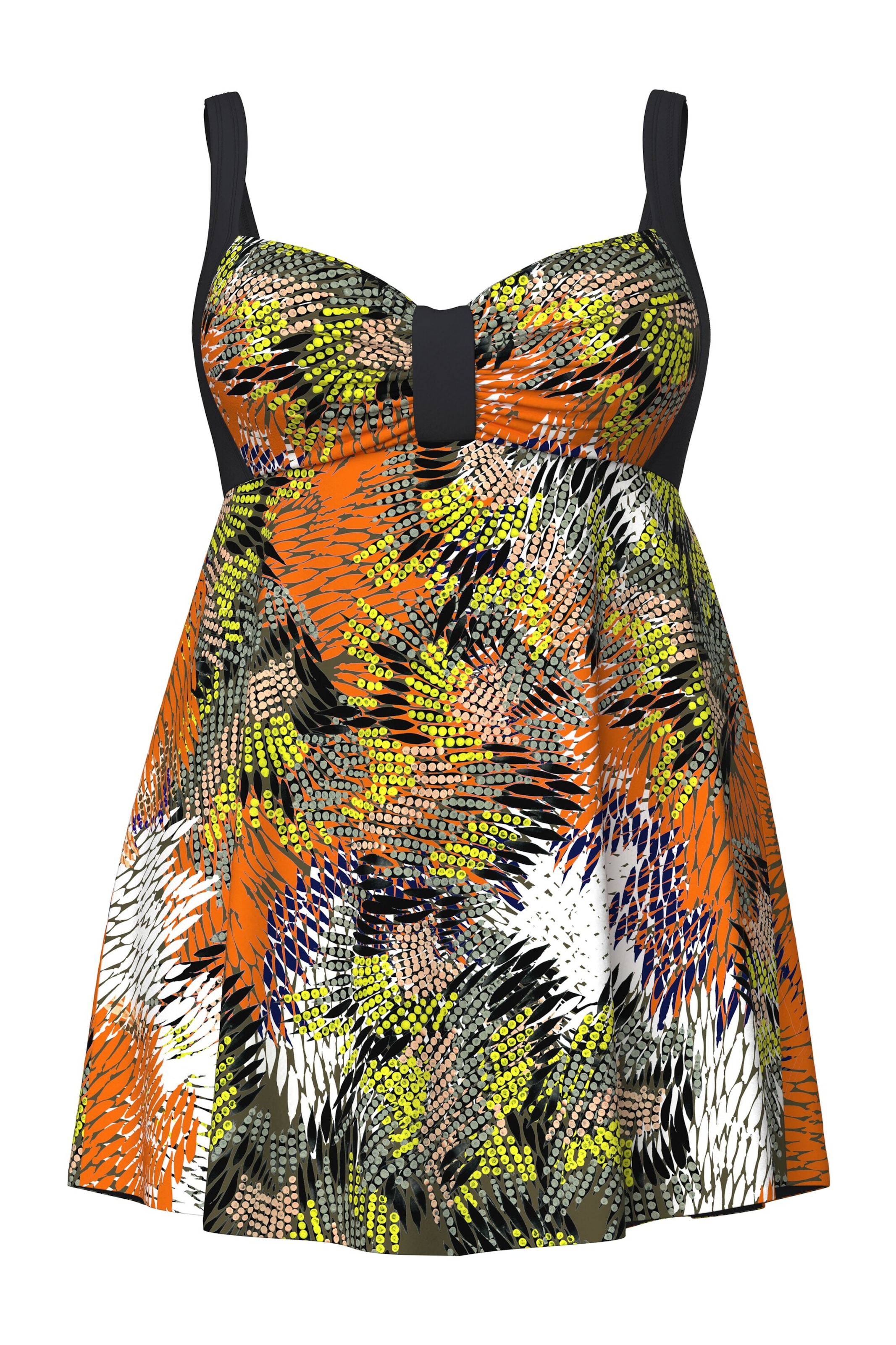 Ulla Popken Badpak in Gemengde kleuren: voorkant