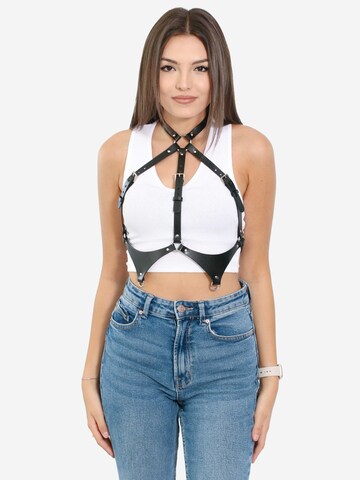Haute Cuir Belt 'Rhoia' in Black: front