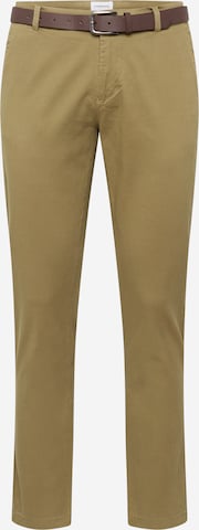 Lindbergh Chino-püksid 'Superflex', värv roheline: eest vaates