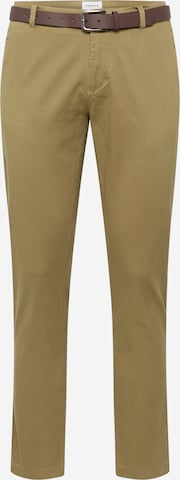 Pantalon chino 'Superflex' Lindbergh en vert : devant