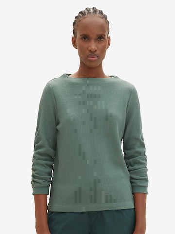 TOM TAILOR DENIM Sweatshirt in Green: front