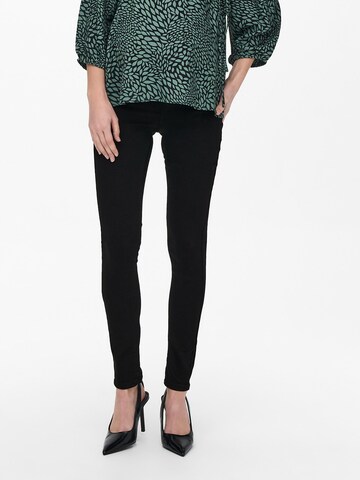 Only Maternity Skinny Jeggings 'OLMRAIN' in Zwart: voorkant