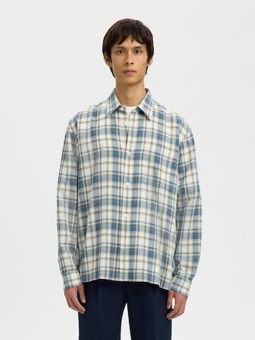 SELECTED Comfort fit Overhemd in Beige: voorkant