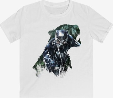 T-Shirt 'Marvel Black Panther Wild' F4NT4STIC en blanc : devant