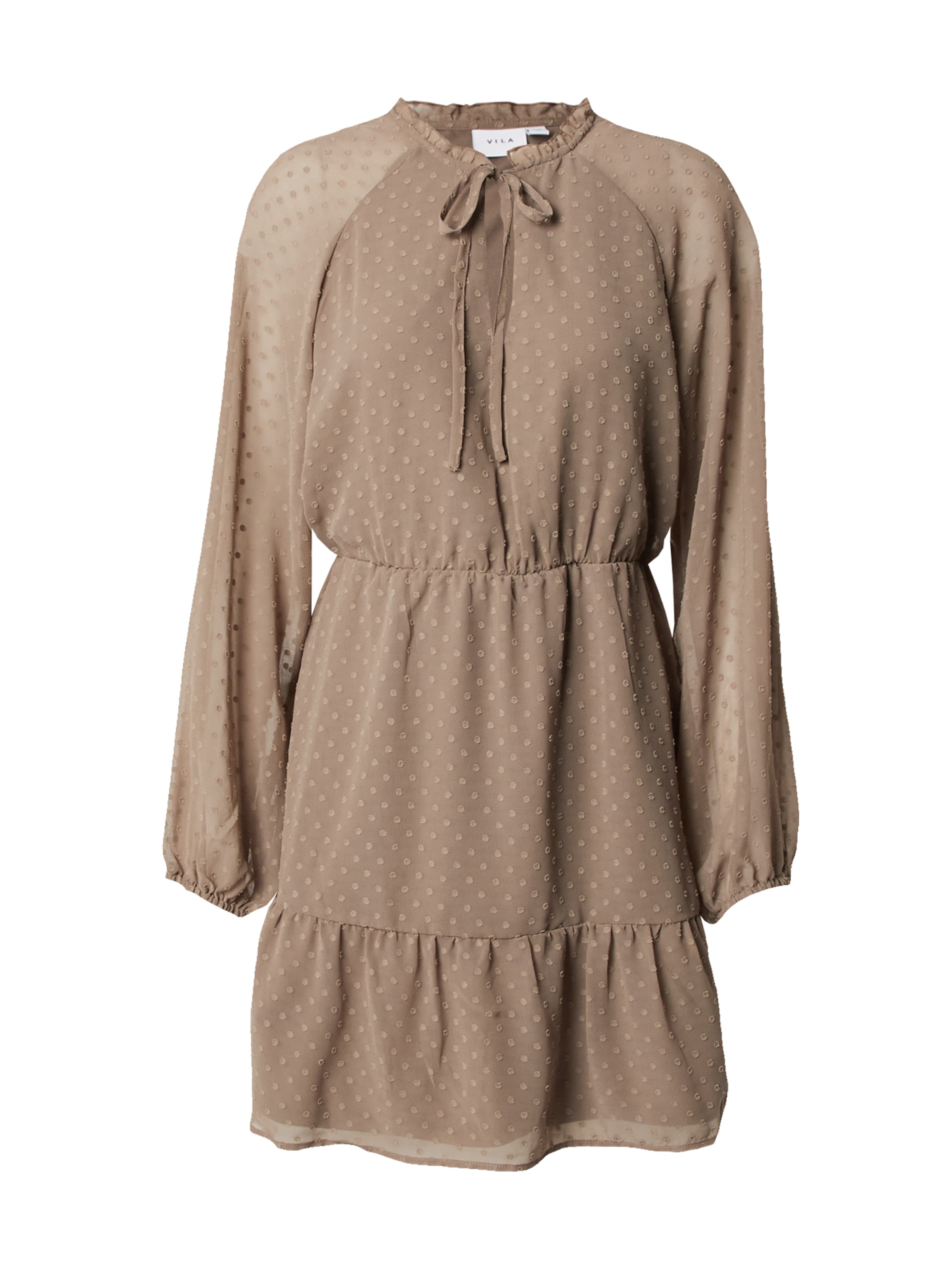 VILA Dress 'Dobby' in Brown: front