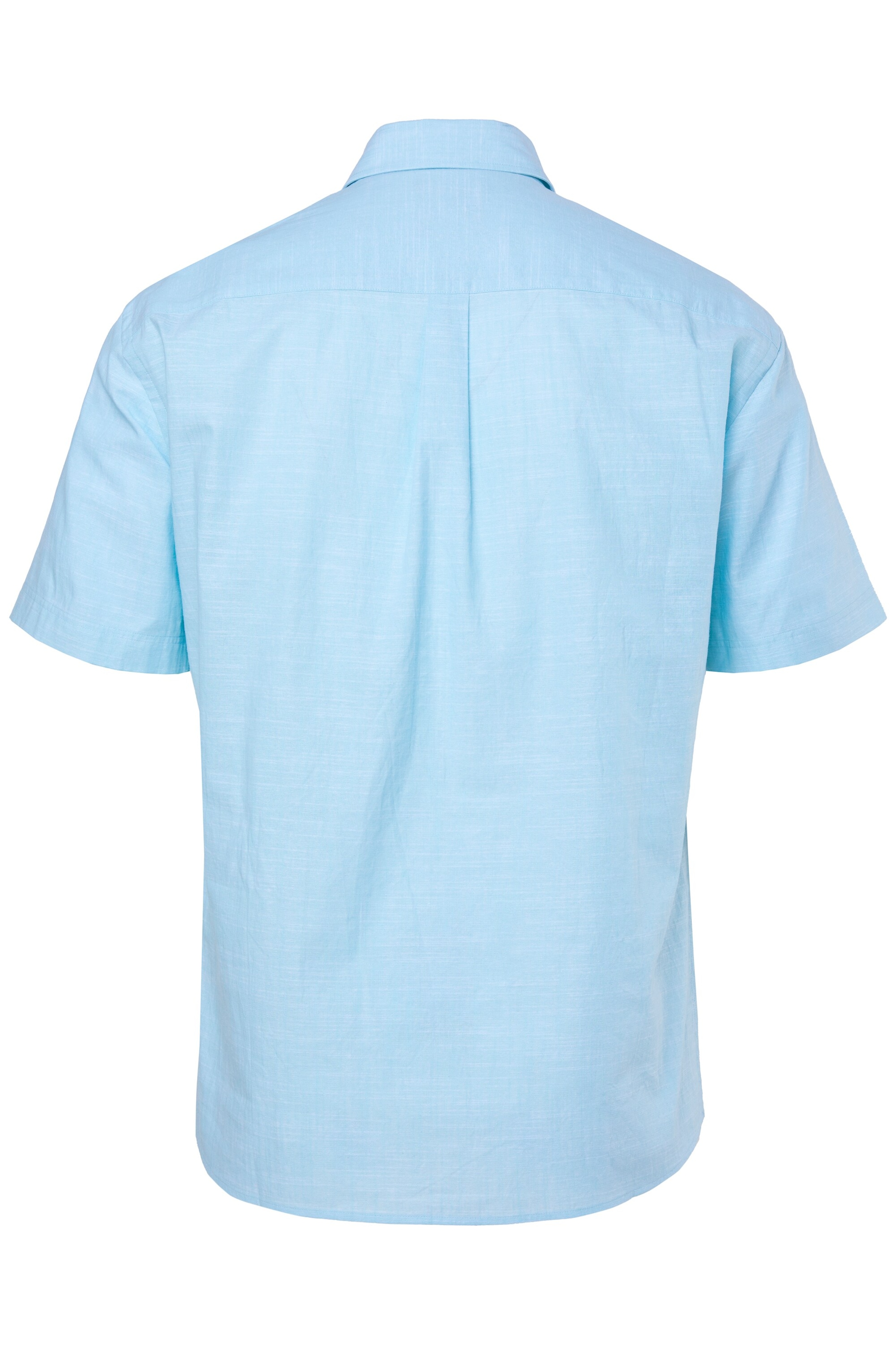 Men Plus Comfort fit Button Up Shirt in Blue