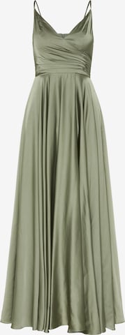 Robe de soirée mascara en vert : devant