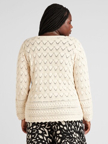 Vero Moda Curve Свитер 'VMCLUA' в Бежевый