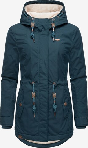 Ragwear Winter Jacket 'Monadis' in Blue: front