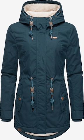 Ragwear Winter Jacket 'Monadis' in Blue: front