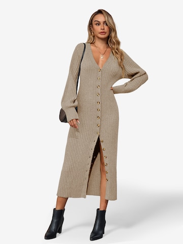 Imily Bela Pitkä neuletakki värissä beige: etupuoli