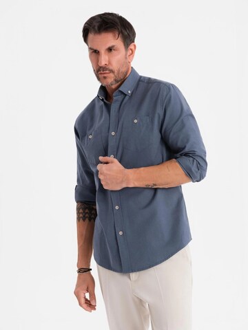 Ombre Regular fit Overhemd in Blauw
