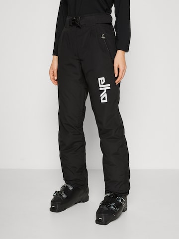 Regular Pantalon outdoor 'ENGADIN 89' elho en noir : devant