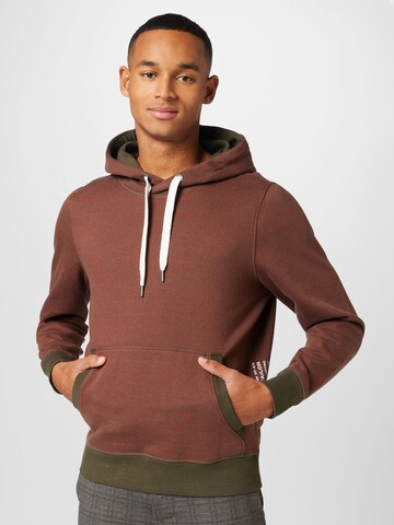 TOM TAILOR Sweatshirt in Brown: front