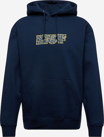 HUF Sweatshirt 'CHEATA' in Blue: front