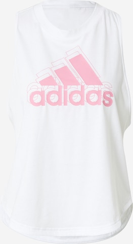 ADIDAS SPORTSWEAR Αθλητικό τοπ 'Aeroready Logo Graphic Racerback' σε λευκό: μπροστά