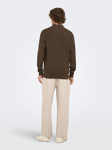 Only & Sons Pullover 'ONSLoui' i brun