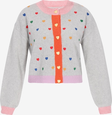 MYMO Oversize kardigán - Sivá: predná strana