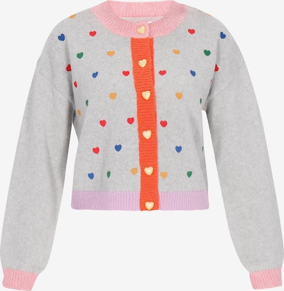 MYMO Oversized takki värissä vaaleanharmaa / luumu / tummanoranssi / vanha roosa, Tuotenäkymä