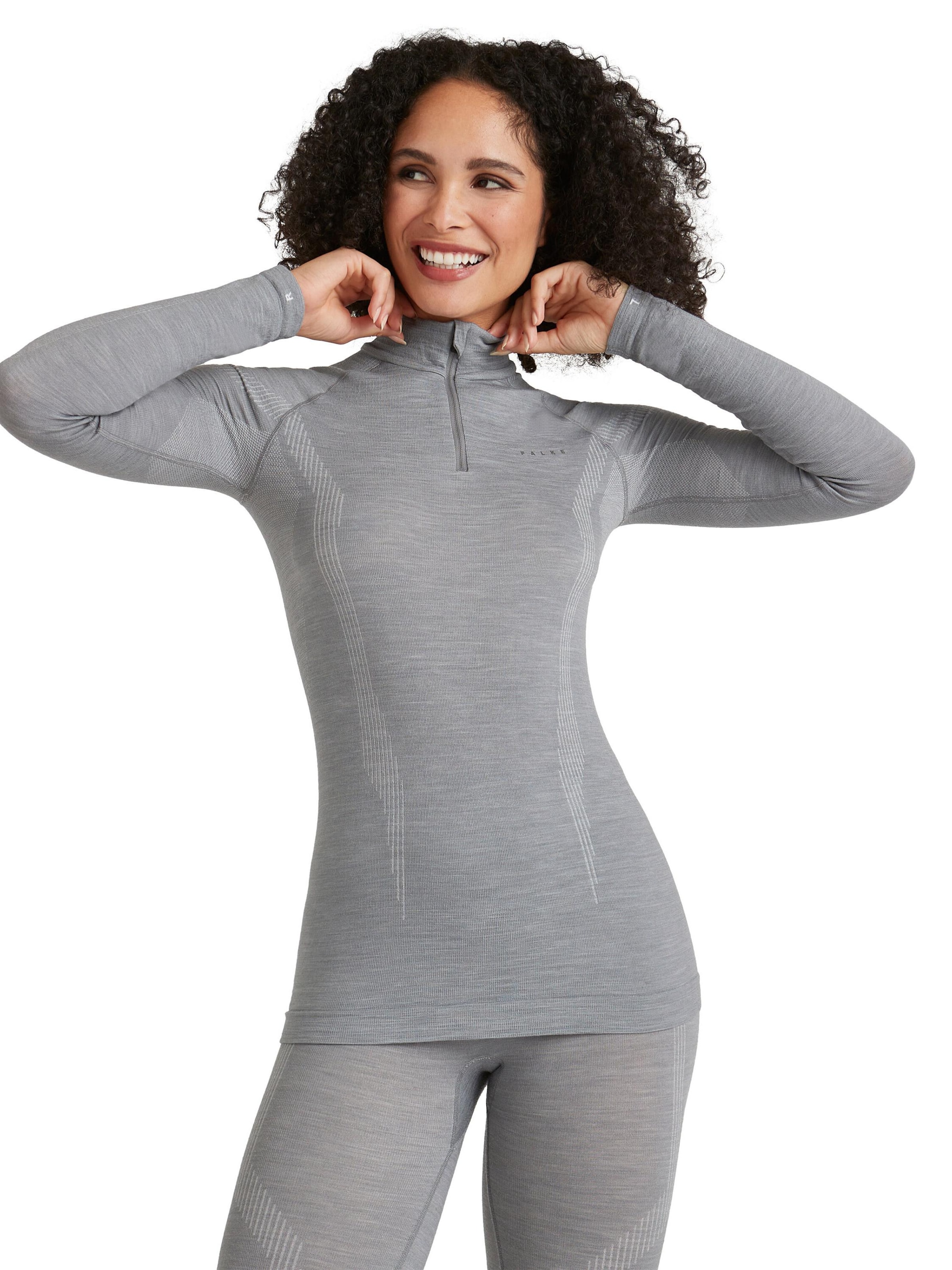 FALKE Base Layer in Grey: front